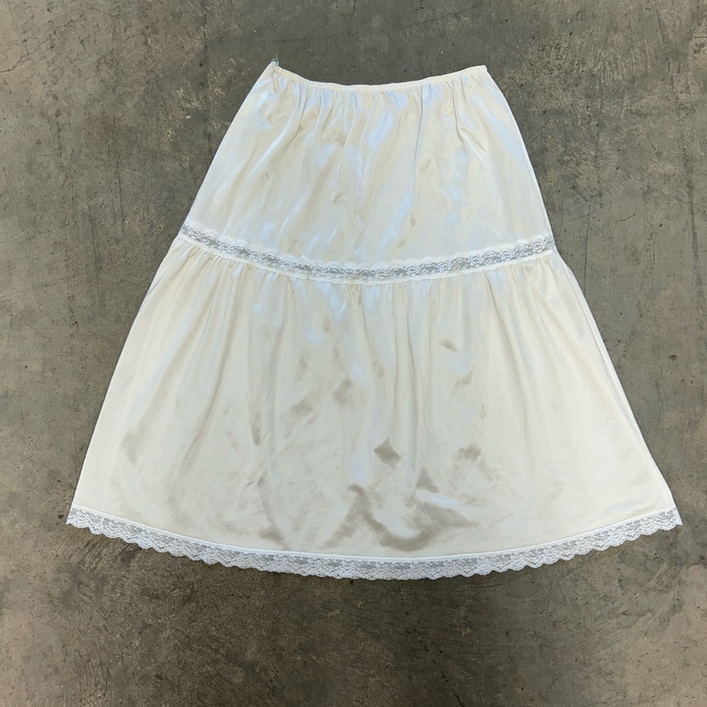 Elegant White Lace Trim Slip